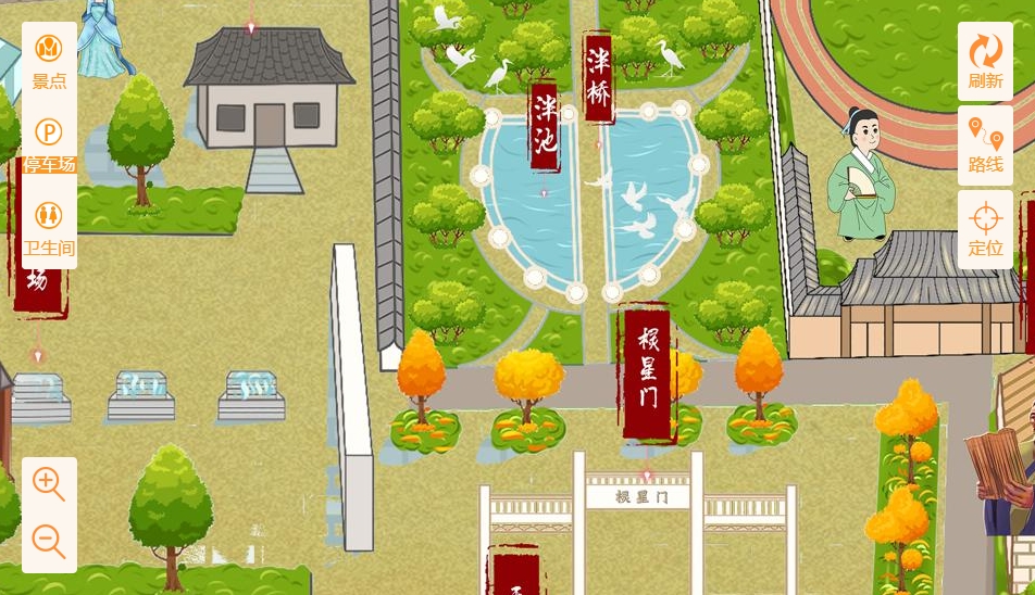 杨陵手绘地图景区语音讲解导览系统：智慧景区建设的基石